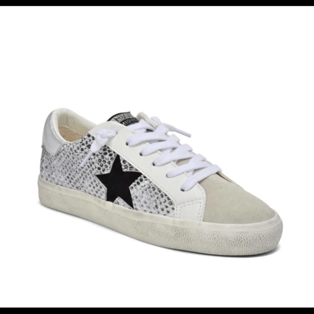 Vintage Havana Kate snakeskin silver sneakers